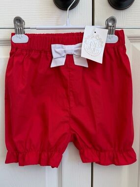NWT The Beaufort Bonnet Company TBBC girls red knickers shorts size 7